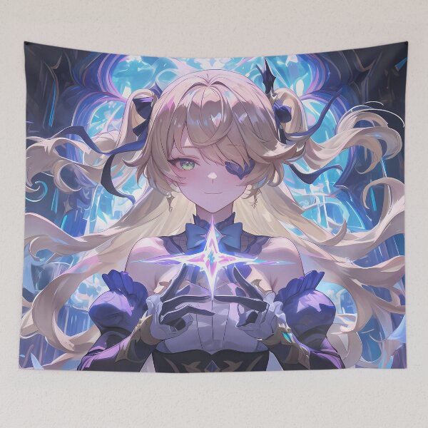 Item preview, Fischl Genshin Impact Anime Girl Waifu Fantasy Mondstadt Mystical Dark Ethereal Aura designed and sold by CarlosBender.