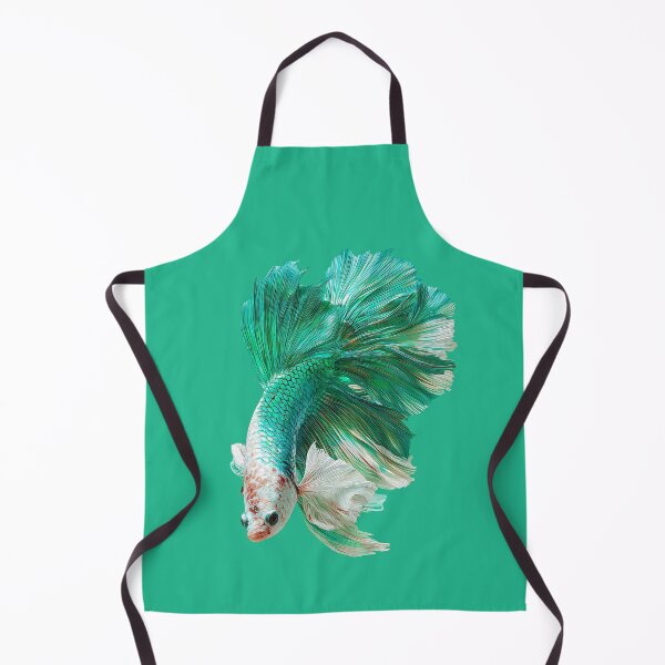 Item preview, Seafoam Green White Betta Siamese Fighting Fish with Butterfly Pattern Fins designed and sold by meganohm.