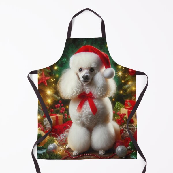 Item preview, Festive White Poodle with Christmas Decorations designed and sold by Wags & Tails.