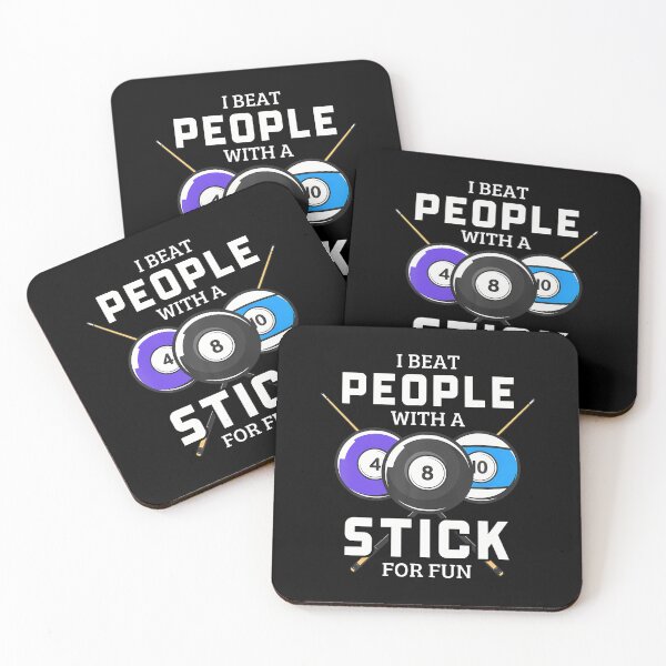 Item preview, I Beat People With A Stick For Fun Pool Billiard Player designed and sold by AlbertaDana.