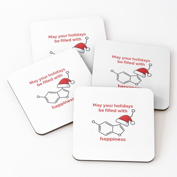 Item preview, Serotonin Christmas | Science Holiday Card designed and sold by NeuroNotes.