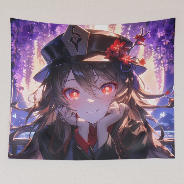 Item preview, Moonlit Hu Tao Genshin Impact Game Waifu Wisteria Fantasy Glow designed and sold by CarlosBender.