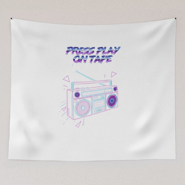 Item preview, Press Play On Tape Retro Boom Box designed and sold by Quillway.