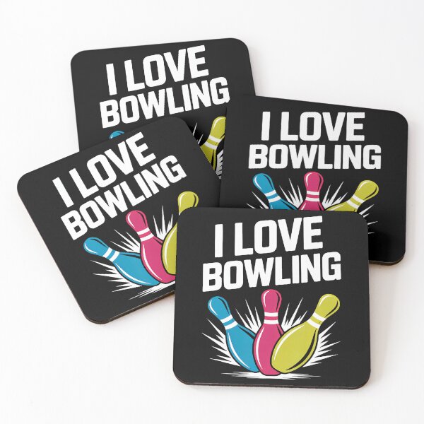 Item preview, I Love Bowling Colorful Pins Fun designed and sold by MavisJoseph.