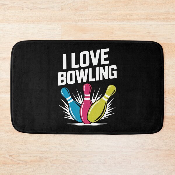 Item preview, I Love Bowling Colorful Pins Fun designed and sold by MavisJoseph.