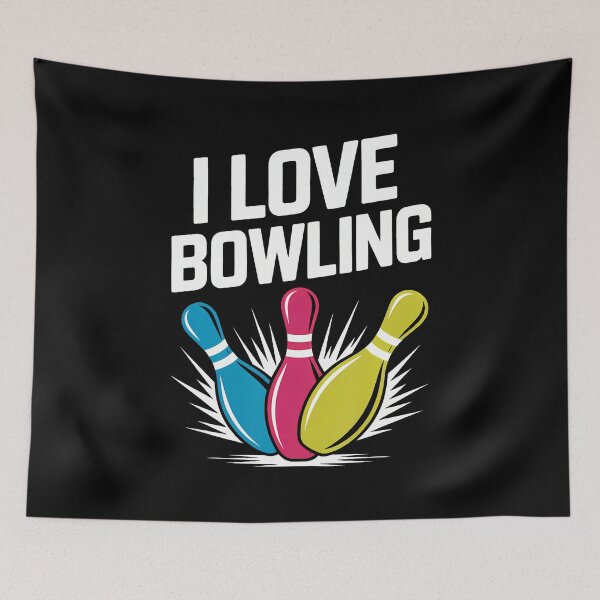 Item preview, I Love Bowling Colorful Pins Fun designed and sold by MavisJoseph.