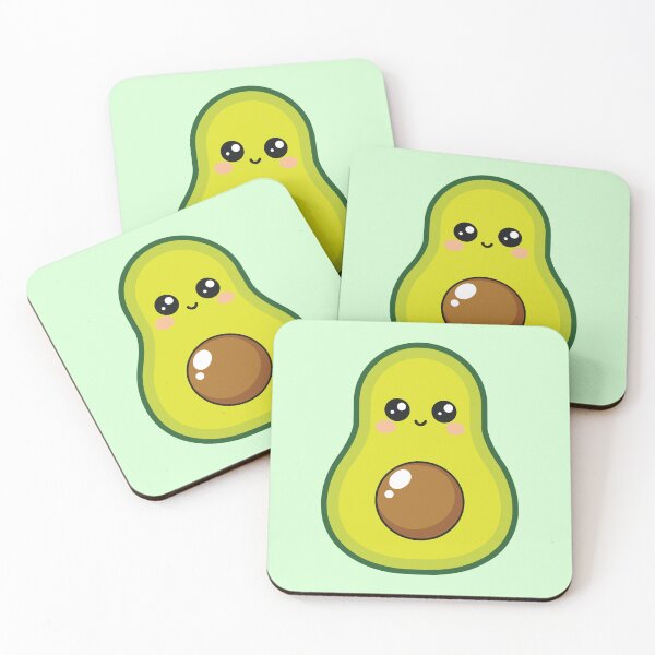 Item preview, Kawaii Avocado - Cute Smiling Avocado Pastel Aesthetic Vegan Gift designed and sold by Mr-Ma-Studio.