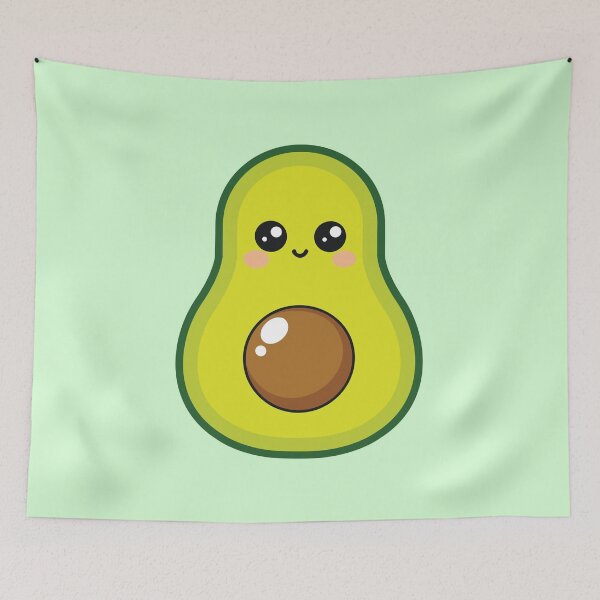 Item preview, Kawaii Avocado - Cute Smiling Avocado Pastel Aesthetic Vegan Gift designed and sold by Mr-Ma-Studio.