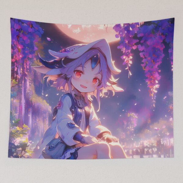Item preview, Prushka Made In Abyss Anime Wisteria Moonlit Fantasy Japan Floral Radiant Anime Girl designed and sold by CarlosBender.