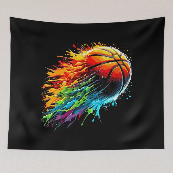 Item preview, Basketball Player Colorful Tie Dye Basketball Ball designed and sold by AlbertaDana.