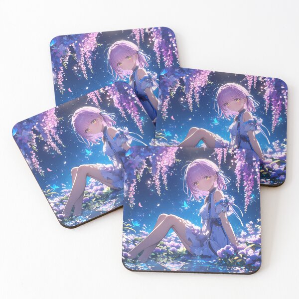 Item preview, Nazuna Nanakusa Call Of The Night Anime Wisteria Moonlit Fantasy Japan Violet Anime Girl designed and sold by CarlosBender.