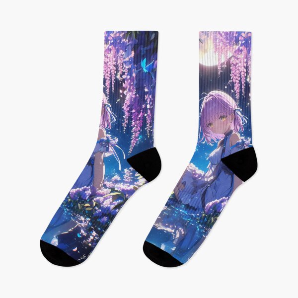 Item preview, Nazuna Nanakusa Call Of The Night Anime Wisteria Moonlit Fantasy Japan Violet Anime Girl designed and sold by CarlosBender.