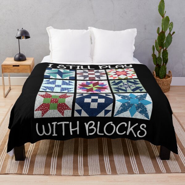 Item preview, I Still Play With Blocks Quilt Funny Quilting designed and sold by MarionCharleen.