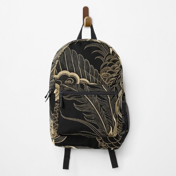 Item preview, Divine Golden Phoenix Portrait with Auspicious Clouds designed and sold by zzz888.