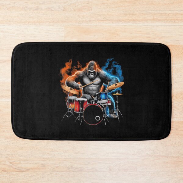 Item preview, Gorilla Drumming Gorilla Playing Drums Drummer designed and sold by BrandyMartha.