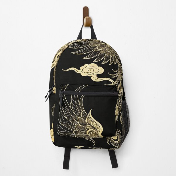 Item preview, Majestic Golden Phoenix Rising in Clouds Black Art designed and sold by zzz888.