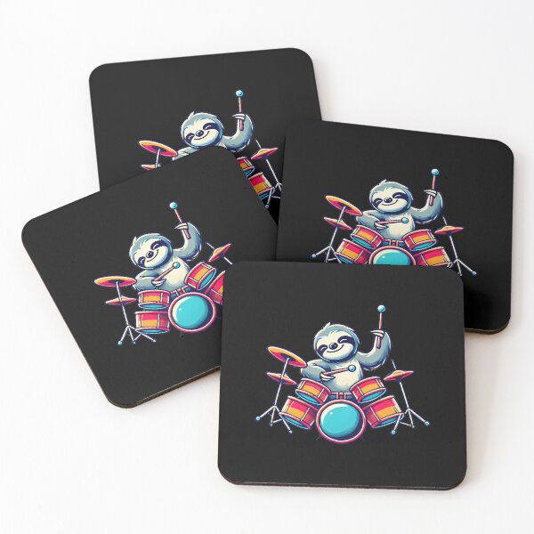 Item preview, Cute Sloth Playing Drums Sloths Drummer Music designed and sold by EstherDiane.