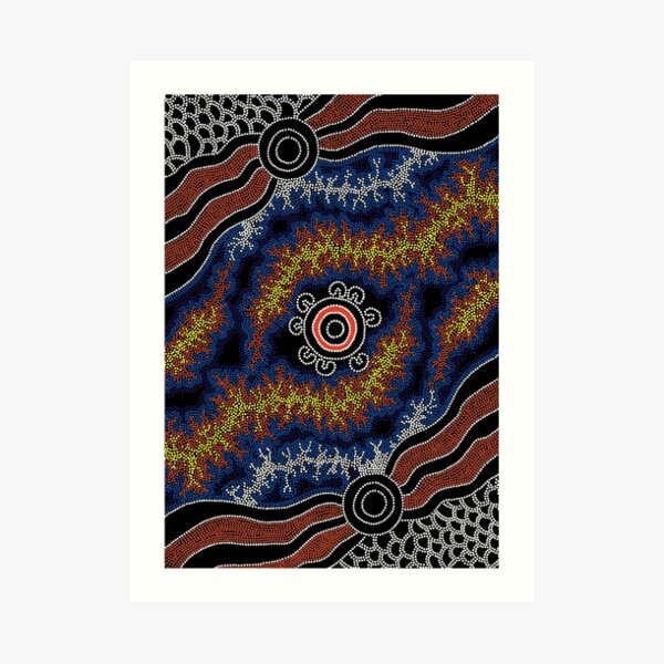 Aboriginal Art - The Heart of Fire Art Print