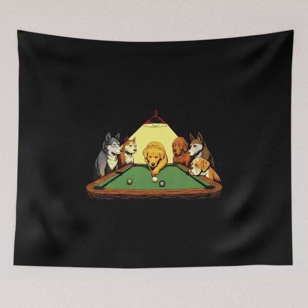 Item preview, Billiard Dogs - 8 Ball Billiard Game Pool Player designed and sold by BeulahJoseph.