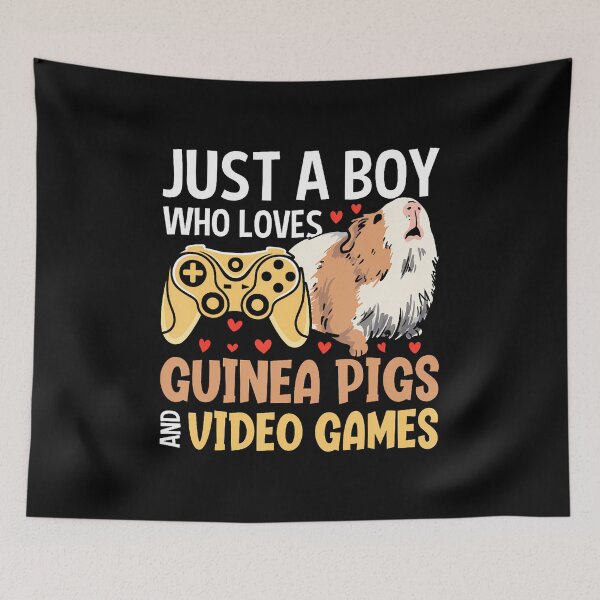 Item preview, Just A Boy Who Loves Guinea Pigs And Video Games - Gamer Men designed and sold by JenniferJanice.