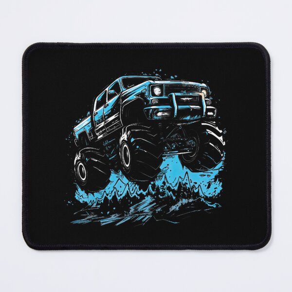 Item preview, Monster Truck Jump Blue Line Art By Merch, Limited Edition, Perfect Gift For You And Friends designed and sold by Shelby Hines.