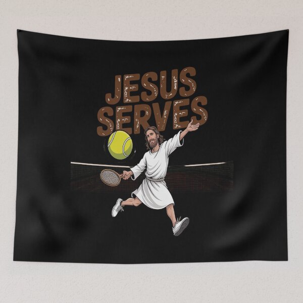 Item preview, Jesus Serves Pickleball Savior Sport Christian Men Women designed and sold by Libbysharts.