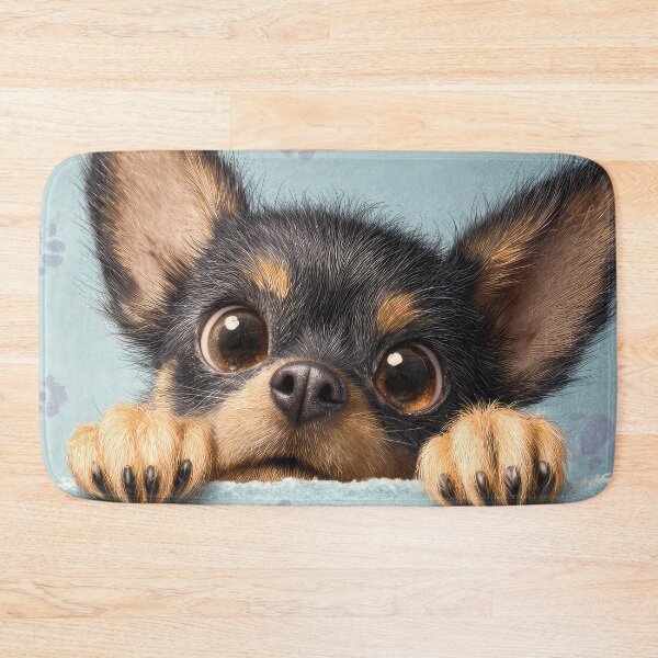 Item preview, Russian Toy Terrier Peeking over Wall 01 designed and sold by Elisabeth Lucas.