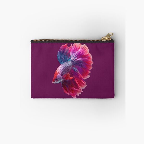 Item preview, Crimson Orchid Betta Siamese Fighting Fish with Flowing Red and Purple Fins designed and sold by meganohm.