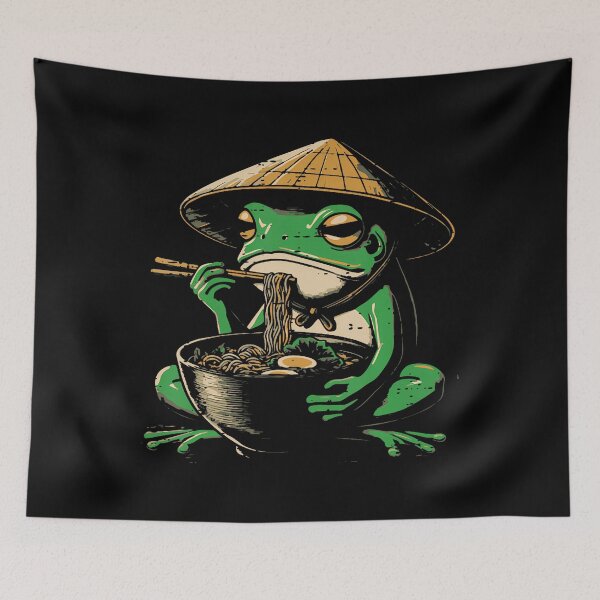 Item preview, Japanese Frog Ramen Kawaii Food Noodle Art Women Men designed and sold by DorisElaine.