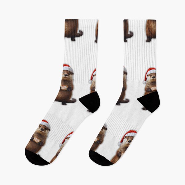 Item preview, Santa Claus Otter Digital ART– Fun Holiday Wildlife Design designed and sold by Otterly Cute.