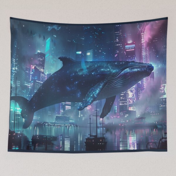 Item preview, Whale of the Neon Sky designed and sold by ArgentoArt.