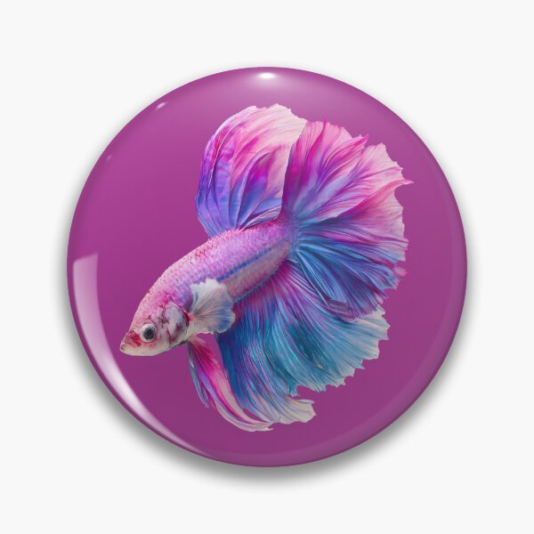 Item preview, Pink & Blue Pastel Marble Halfmoon Betta Cotton Candy Betta Siamese Fighting Fish designed and sold by meganohm.