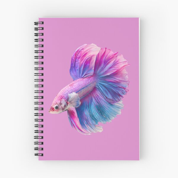 Item preview, Pink & Blue Pastel Marble Halfmoon Betta Cotton Candy Betta Siamese Fighting Fish designed and sold by meganohm.