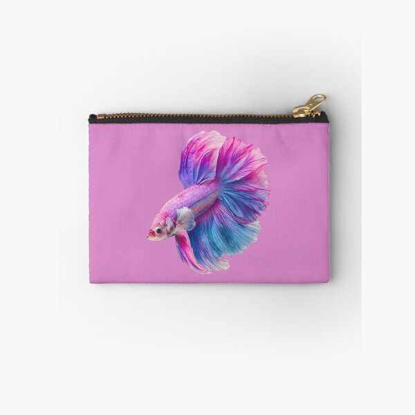 Item preview, Pink & Blue Pastel Marble Halfmoon Betta Cotton Candy Betta Siamese Fighting Fish designed and sold by meganohm.