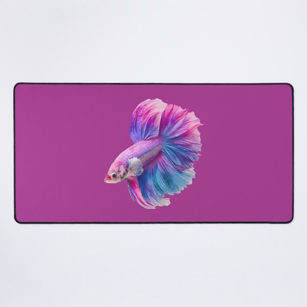 Item preview, Pink & Blue Pastel Marble Halfmoon Betta Cotton Candy Betta Siamese Fighting Fish designed and sold by meganohm.
