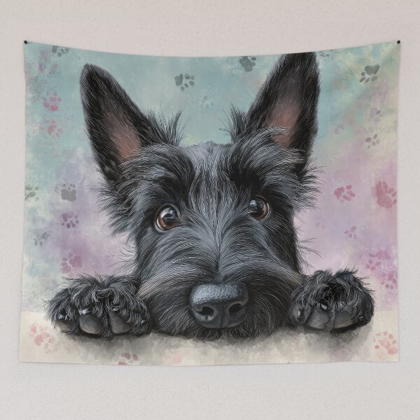 Item preview, Scottish Terrier Peeking over Wall 02 designed and sold by Elisabeth Lucas.
