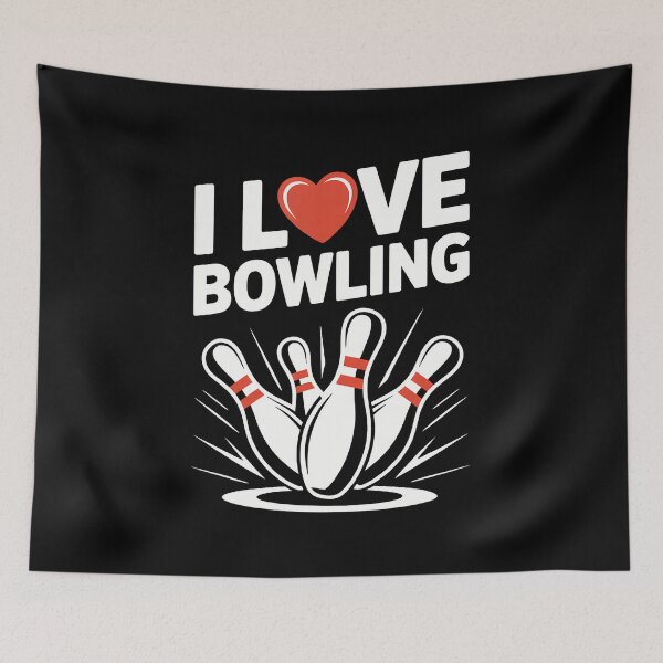 Item preview, I Love Bowling Enthusiast Pin designed and sold by JenniferJanice.