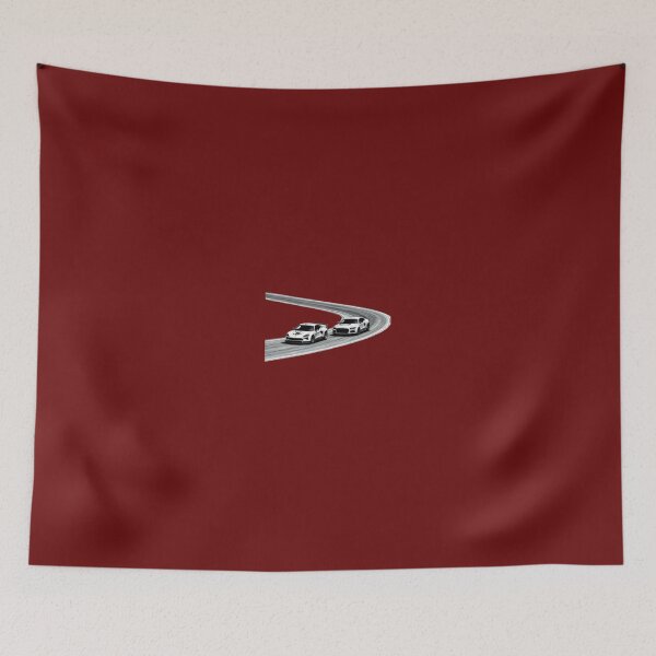 Item preview, Two race cars speeding through a sharp curve on a racetrack_2 designed and sold by Aariq.
