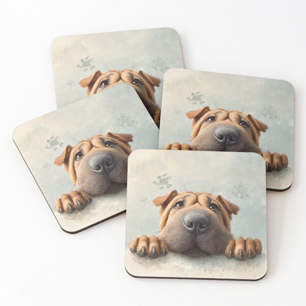 Item preview, Shar Pei Peeking over Wall 01 designed and sold by Elisabeth Lucas.