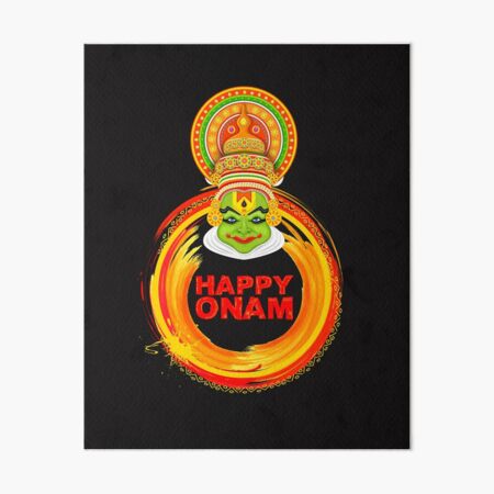 Happy Onam Festival Typography Lettering Stock Vector - Illustration of  handwriting, kathakali: 118793380