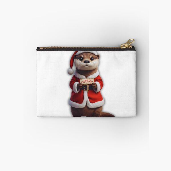 Item preview, Realistic Otter in Santa Costume – Christmas Themed Illustration designed and sold by Otterly Cute.