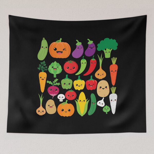 Item preview, Funny Cute Kawaii Vegetables Groups For Vegetable Food designed and sold by DeborahCarolyn.