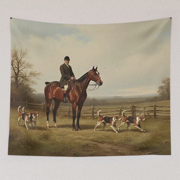 Item preview, Fox Hunting picture serie 1/3 - Equestrian Painting designed and sold by KiwiRider.