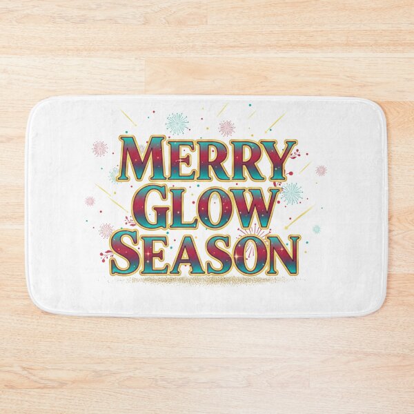 Item preview, Merry Glow Season, Festive Firework Glow Typography Christmas Design designed and sold by Aarvya Fashion Club ( A.F.C ).