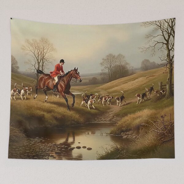 Item preview, Fox Hunting picture serie 2/3 - Equestrian Painting designed and sold by KiwiRider.