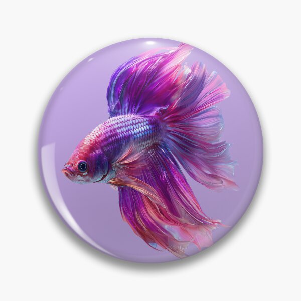 Item preview, Magenta Candy Marble Rosetail Halfmoon Lavender Betta Siamese Fighting Fish designed and sold by meganohm.