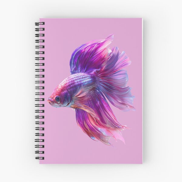 Item preview, Magenta Candy Marble Rosetail Halfmoon Lavender Betta Siamese Fighting Fish designed and sold by meganohm.