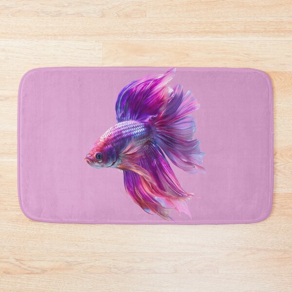 Item preview, Magenta Candy Marble Rosetail Halfmoon Lavender Betta Siamese Fighting Fish designed and sold by meganohm.