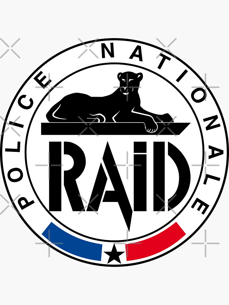 "RAID French Police Unit" Sticker for Sale by fareast  Redbubble