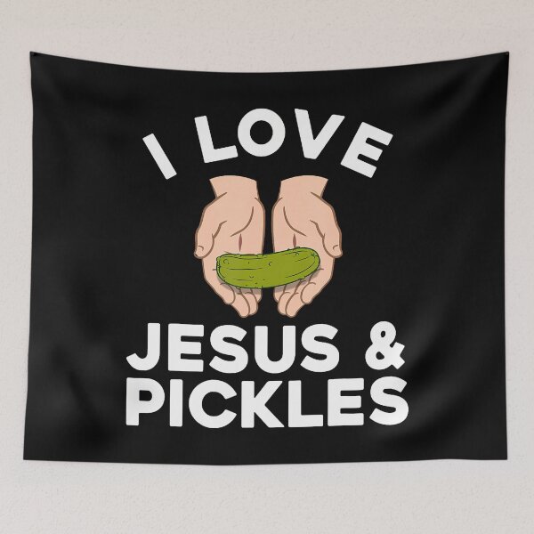 Item preview, Cute Pickle Jesus Pickle Lovers designed and sold by ClaraTeresa1.